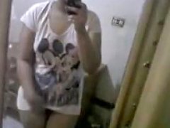 Arab Gf Makes A Video For Her Lover In Front Of Mirror